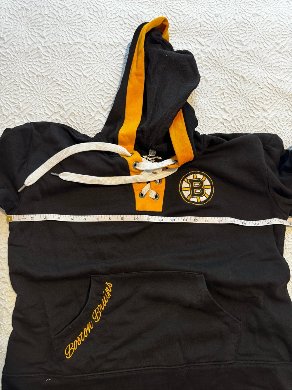 Fanatics Boston Bruins Women’s Lace-Up Hoodie Sweater - Size L - Picture 7 of 8